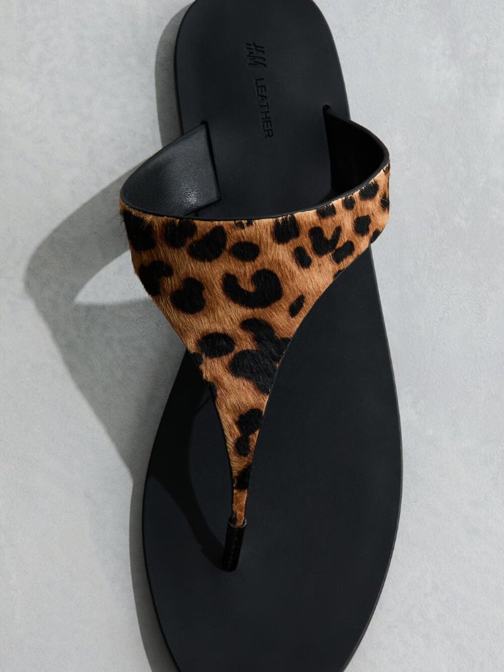 H&M Leather Sandals Cheetah Print - Size 38